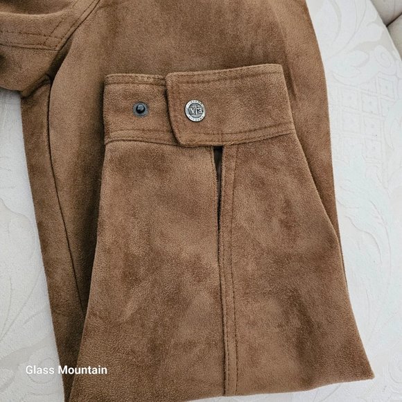 SOLD - Emporio Collection Vintage Men's XL Lined Suede Jacket with Zip Closure - Picture 6 of 14